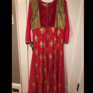 Long Indian Anarkali Dress